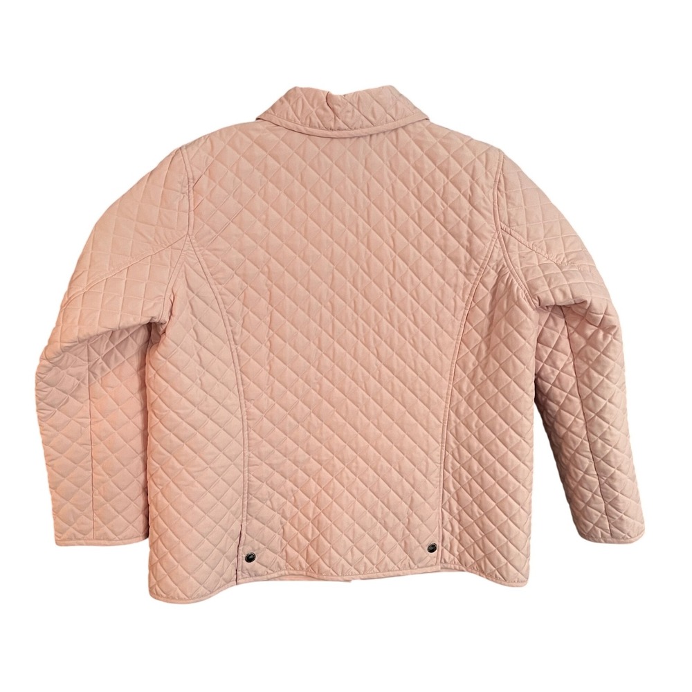 LAUREN RALPH LAUREN Quilted Snap Front Jacket Pink Women's Size 1X - Picture 2 of 11